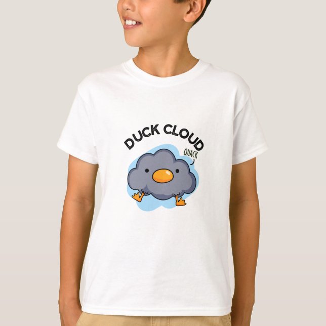 Duck Cloud Funny Weather Puff T-Shirt (Vorderseite)