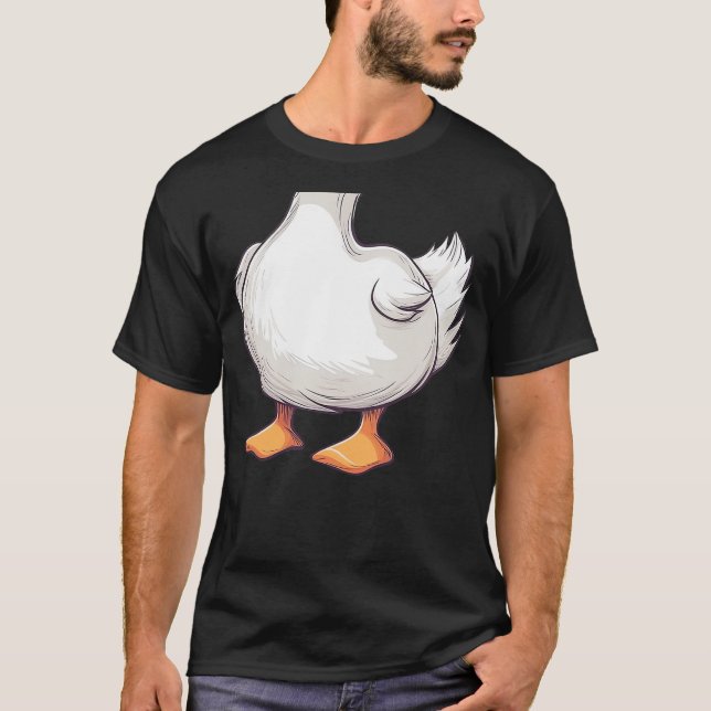 Duck Costume Halloween Adult Duck Face Costume Fun T-Shirt (Vorderseite)