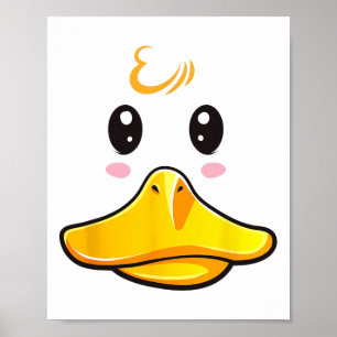 Duck Costume Niedlich Rubber Ducky Face Halloween Poster