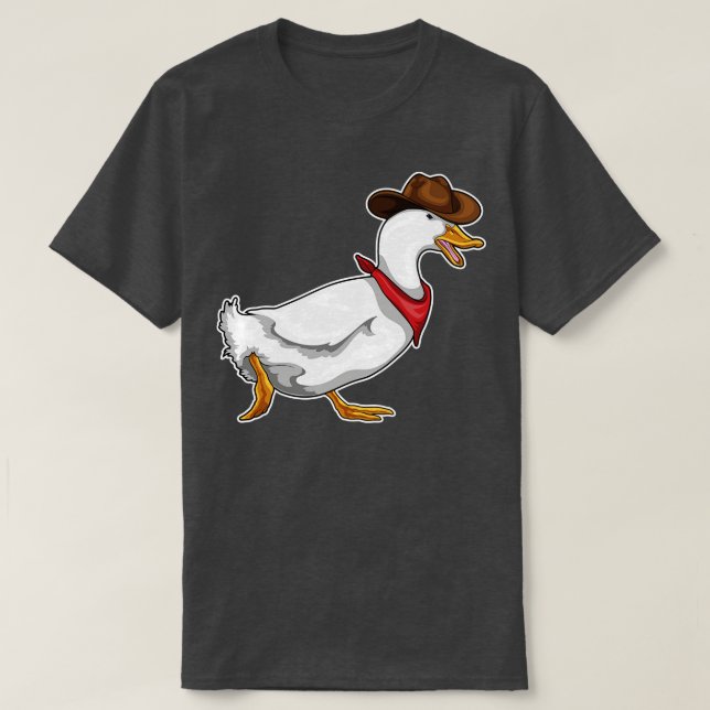 Duck Cowboy Cowboy-Hut T-Shirt (Design vorne)