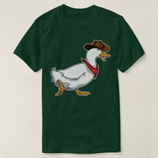 Duck Cowboy Cowboy-Hut T-Shirt (Design vorne)