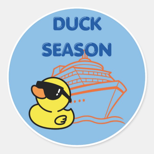 Duck Cruise Ship Runder Aufkleber (Vorderseite)