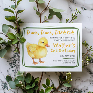 Duck Deuce Baby Watercolor Geburtstag Einladung