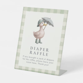 Duck Diaper Raffle Baby Shower Table Top Sockelschild