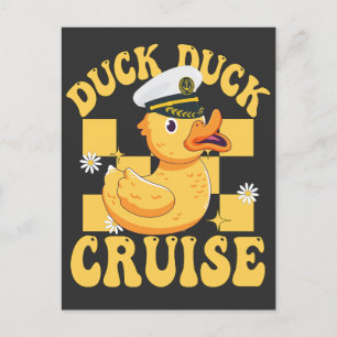 Duck Duck Cruise Funny Family Kreuzfahrt Match Feiertagspostkarte