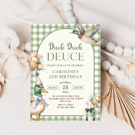 Duck Duck Deuce Balloon 2. Geburtstag Einladung
