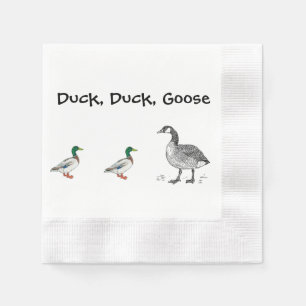 Duck Duck Goose Funny Kids Game Cartoon Puff Serviette
