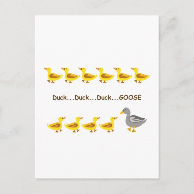 Duck Duck Goose Postkarte (Vorderseite)