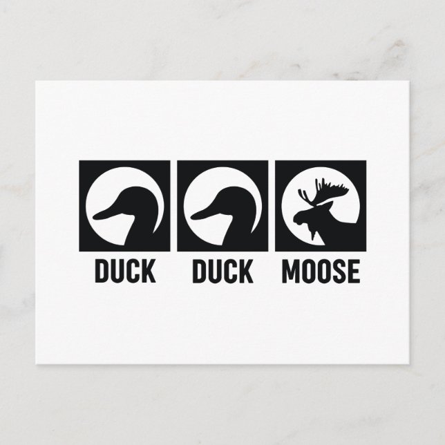Duck Duck Moose Postkarte (Vorderseite)