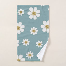 Duck Egg Blue mit Daisies Muster Handtuch