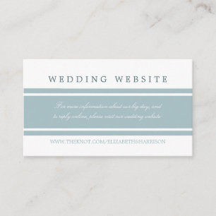 Duck Egg Blue Modern Wedding Website Begleitkarte