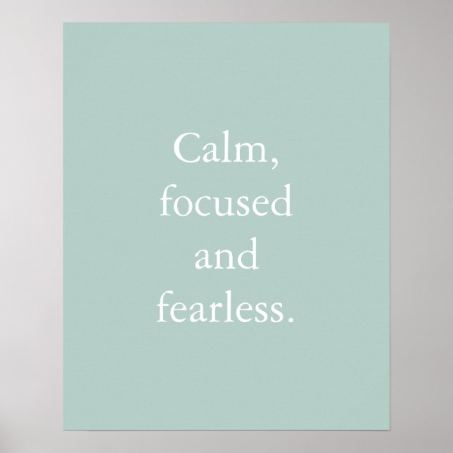 Duck Egg Minimalistisch Inspiration Zitat Poster (Vorne)