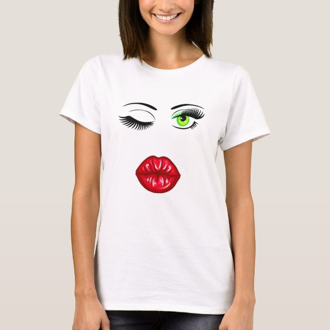 Duck Face Selfie Woman Face T-Shirt (Vorderseite)