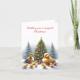 Duck Family Christmas Card Feiertagskarte