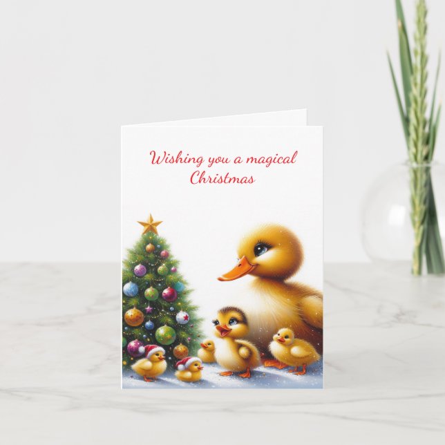 Duck Family Christmas Card Karte (Vorderseite)