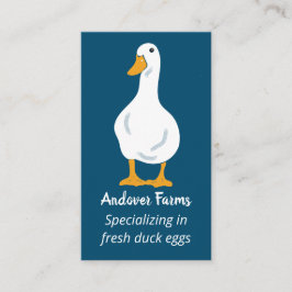 Duck Farm White Duck Navy Blue Visitenkarte