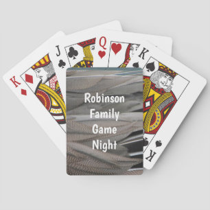 Duck Feather Foto Moderne Schwarze Graue Natur Spielkarten