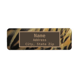 Duck Feather Muster Elegante Golden Brown Nature