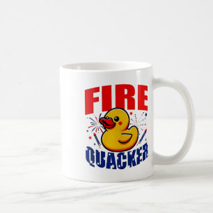 Duck Firequacker Patriotic Funny Independence 4. Kaffeetasse