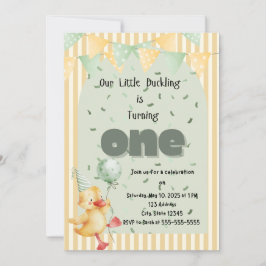 Duck First Birthday Einladung