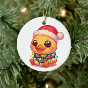 Duck Frohe Weihnachts Winter Tiere Niedlich Ducks Keramik Ornament