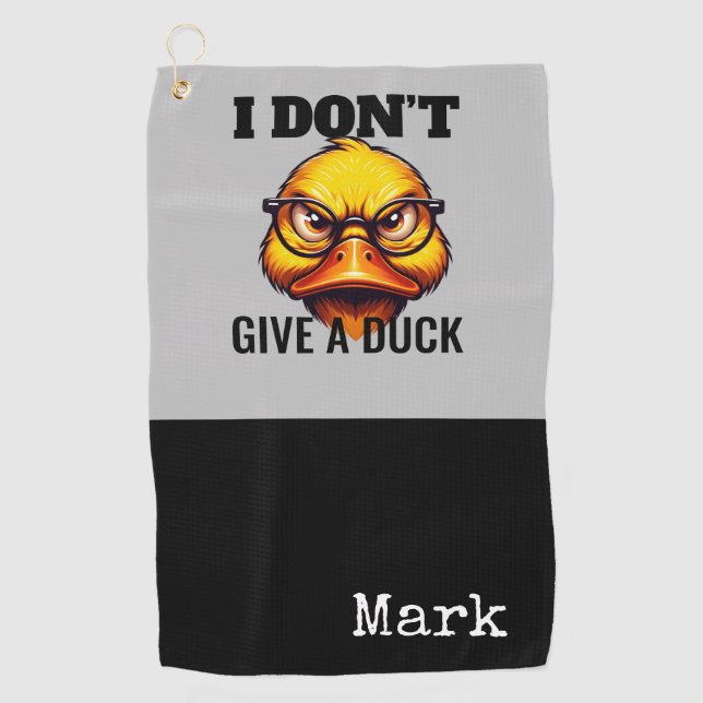 Duck Funny Face Golfhandtuch (Vorderseite)