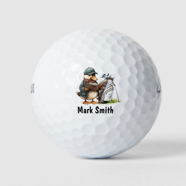 Duck Golfer Golfball (Vorderseite)