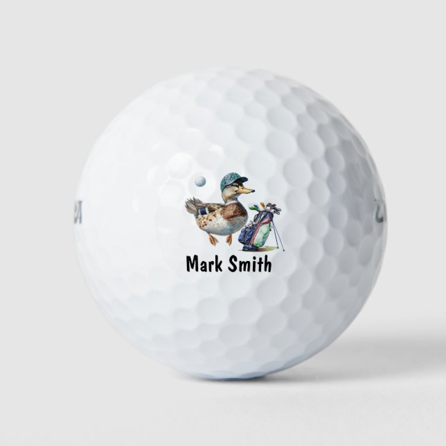 Duck Golfer Golfball (Vorderseite)