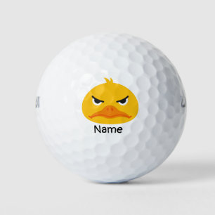 Duck golfer ist golfend golfball