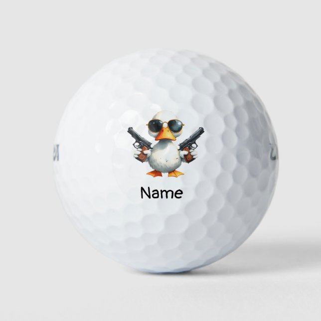 Duck golfer ist golfend golfball (Vorderseite)
