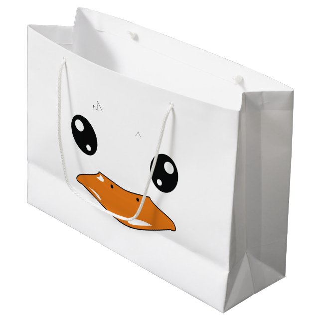 Duck Große Geschenktüte (Vorderseite Schrägansicht)