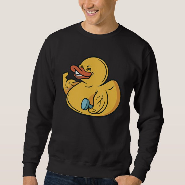 Duck Gym Workout Muscles Sweatshirt (Vorderseite)