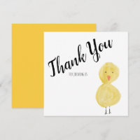 Duck Hand Watercolor Babydusche Danke