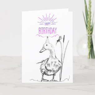 Duck Happy Birthday Card Dankeskarte