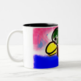 Duck Happy Vatertag Zweifarbige Tasse
