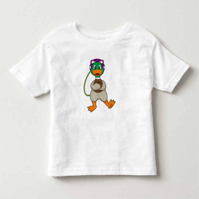 Duck Headphone Music Kleinkind T-shirt (Vorderseite)
