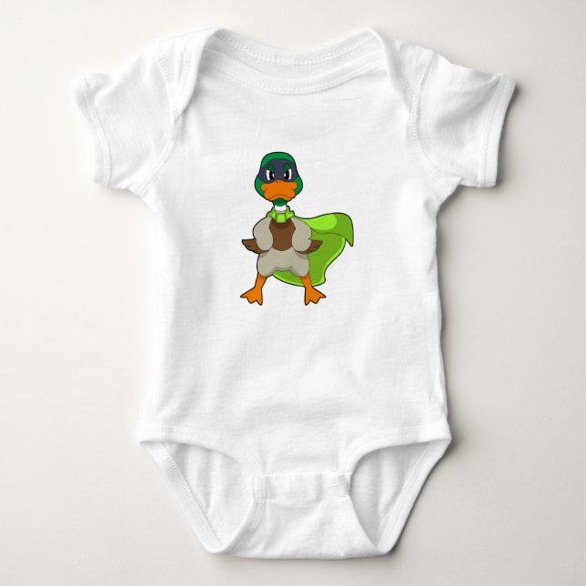 Duck Hero Cape Baby Strampler (Vorderseite)