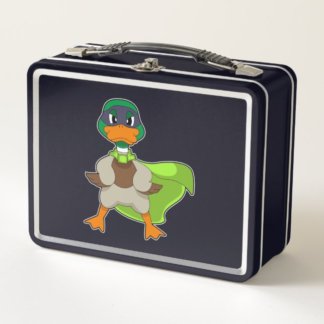 Duck Hero Cape Metall Brotdose (Vorderseite)