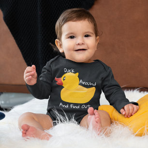 Duck herum und finde es heraus Gummiente Lustig Sc Baby Strampler