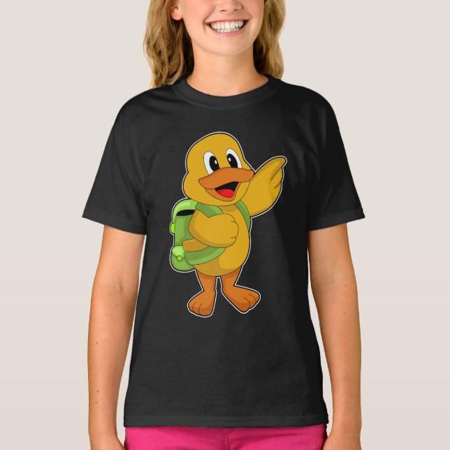 Duck Hiker Backpack T-Shirt (Vorderseite)