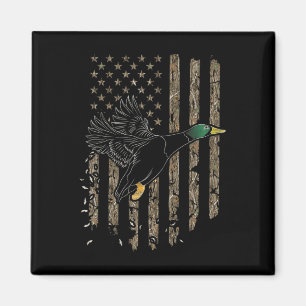 Duck Hunter American Flag Wasservögel Jagd Camouf Magnet