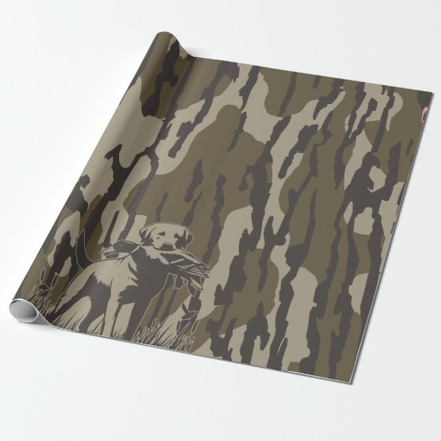 Duck Hunter Dog Forest Waterfowl Bottomland Camouf Geschenkpapier (Ungerollt)