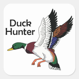 Duck Hunter Quadratischer Aufkleber