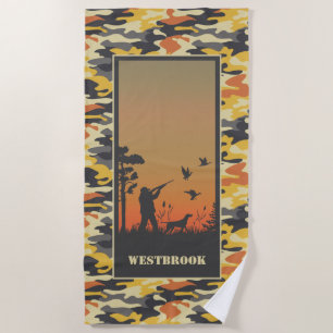Duck Hunter und Camouflage Strandtuch