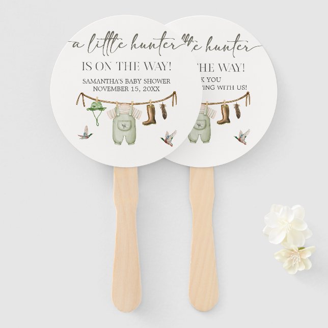 Duck Hunting Baby Shower Fächer (Vorne und Hinten)