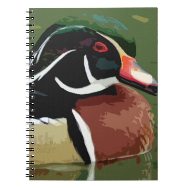 Duck Hunting Journal Book, Wood Duck Notebook Notizblock (Vorderseite)