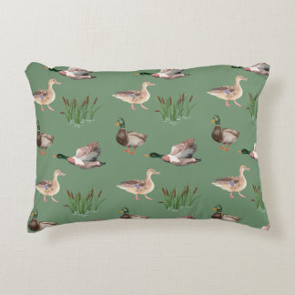 Duck Hunting Throw Pillow Mallard Dekokissen