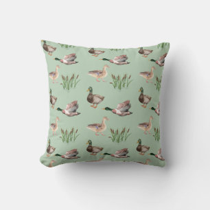 Duck Hunting Throw Pillow Mallard Kissen