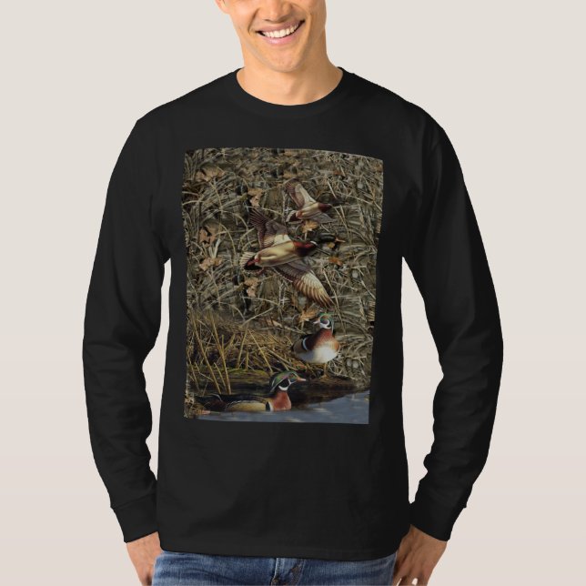 Duck Hunting waterfowl camo T-Shirt (Vorderseite)