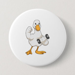 Duck in Bodybuilding mit Dumbell Button